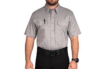 Image of First Tactical V2 Tactical Short Sleeve Shirt - Mens, Tall, Nickel Gray, 3XL, 112007-083-3XL-T