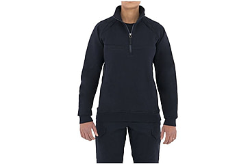 Image of First Tactical Womens Ctn Job Shirt 1/4 Zip, Midnight Navy, Extra Small Regular 128507-729-XS-R