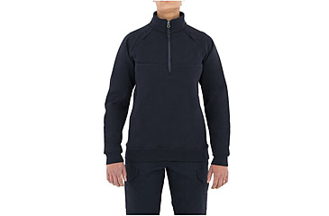 Image of First Tactical Womens Ctn Job Shirt 1/4 Zip, Midnight Navy, Extra Small Regular 128507-729-XS-R