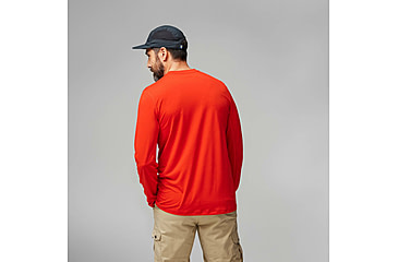 Image of Fjallraven Abisko Day Hike Long Sleeve - Mens, Flame Orange, Extra Large, F12600214-214-XL