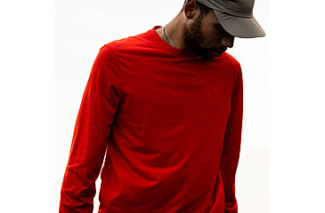 Image of Fjallraven Abisko Day Hike Long Sleeve - Mens, Flame Orange, Extra Large, F12600214-214-XL