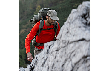 Image of Fjallraven Abisko Day Hike Long Sleeve - Mens, Flame Orange, Extra Large, F12600214-214-XL
