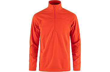 Image of Fjallraven Abisko Lite Fleece Half Zip - Mens, Flame Orange, Extra Large, F87113-214-XL