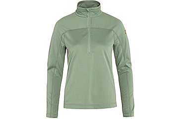 Image of Fjallraven Abisko Lite Fleece Half Zip - Womens, Misty Green, Large, F87141-674-L