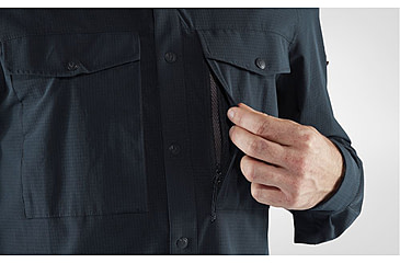 Image of Fjallraven Abisko Trekking Shirt - Mens, Dark Navy, Large, F87935-555-L