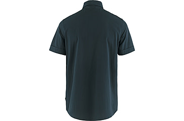 Image of Fjallraven Abisko Trekking Short Sleeve Shirt - Mens, Dark Navy, Small, F87939-555-S
