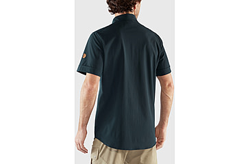 Image of Fjallraven Abisko Trekking Short Sleeve Shirt - Mens, Dark Navy, Small, F87939-555-S