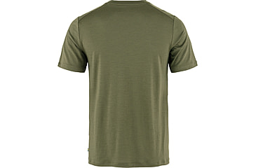 Image of Fjallraven Abisko Wool Logo Short Sleeve - Mens, Laurel Green, Medium, F86977-625-M
