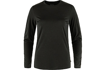 Image of Fjallraven Abisko Wool Long Sleeve - Womens, Black, Extra Large, F84102-550-XL