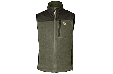 Image of Fjallraven Buck Fleece Vest - Mens, Laurel Green/Deep Forest, Extra Large, F81727-625-662-XL