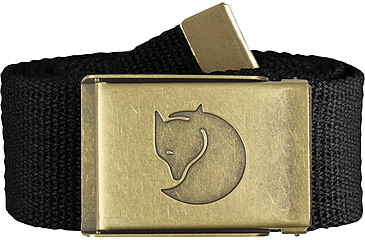 Image of Fjallraven Canvas Brass Belt 4 cm, Black, One Size, F77297-550-1 Size