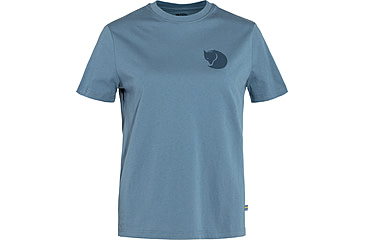 Image of Fjallraven Fox Boxy Logo Tee - Womens, Dawn Blue, Large, F87153-543-L