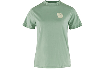 Image of Fjallraven Fox Boxy Logo Tee - Womens, Misty Green, Large, F87153-674-L