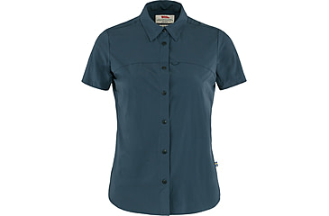 Image of Fjallraven High Coast Lite Short Sleeve Shirt - Womens, Navy, Small, F87037-560-S
