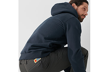 Image of Fjallraven Logo Hoodie - Mens, Dark Navy, Medium, F84144-555-M