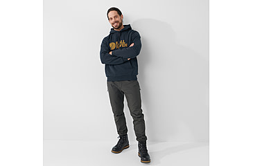 Image of Fjallraven Logo Hoodie - Mens, Dark Navy, Medium, F84144-555-M