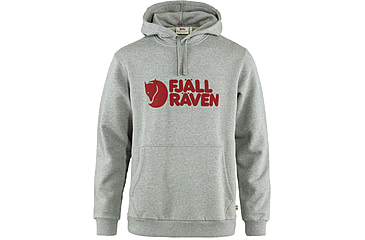 Image of Fjallraven Logo Hoodie - Mens, Grey-Melange, Large, F84144-020-999-L
