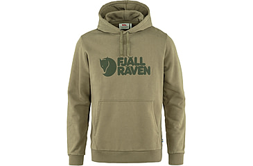 Image of Fjallraven Logo Hoodie - Mens, Light Olive, Extra Large, F84144-622-XL