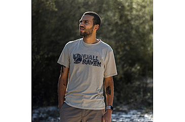 Image of Fjallraven Lush Logo T-Shirt - Mens, Fossil, 2XL, F12600219-118-XXL
