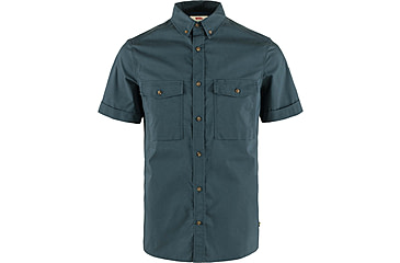 Image of Fjallraven Ovik Air Stretch Short Sleeve Shirt - Men's, Mountain Blue, Extra Large, F12600213-570-XL
