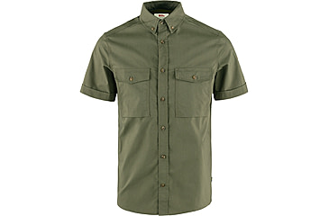 Image of Fjallraven Ovik Air Stretch Short Sleeve Shirt - Mens, Laurel Green, Large, F12600213-625-L