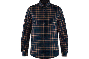 Image of Fjallraven Ovik Flannel Shirt - Mens, Dark Navy, Small, F82979-555-S