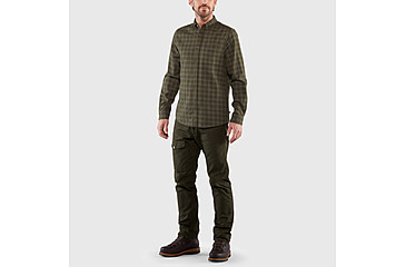 Image of Fjallraven Ovik Flannel Shirt - Mens, Laurel Green/Indigo Blue, 2XL, F82979-625-534-XXL