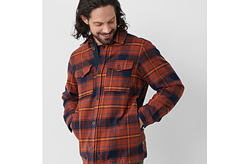 Image of Fjallraven Ovik Lite Padded Shirt - Mens, Autumn Leaf-Dark Navy, Medium, F87069-215-555-M