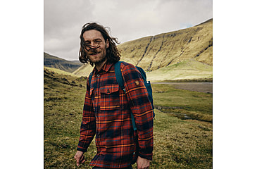 Image of Fjallraven Ovik Lite Padded Shirt - Mens, Autumn Leaf-Dark Navy, Medium, F87069-215-555-M