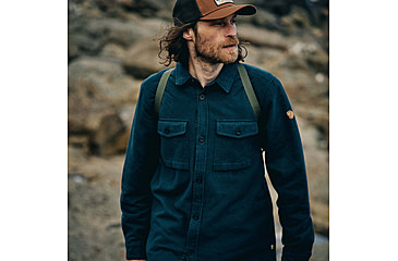 Image of Fjallraven Ovik Lite Padded Shirt - Mens, Dark Navy-Dark Navy, Medium, F87069-555-555-M