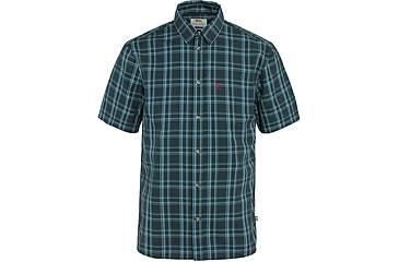 Image of Fjallraven Ovik Lite Short Sleeve Shirt - Mens, Dark Navy/Dawn Blue, Small, F87038-555-543-S