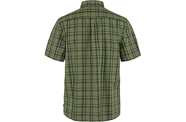 Image of Fjallraven Ovik Lite Short Sleeve Shirt - Mens, Green/Dark Navy, Extra Small, F87038-620-555-XS