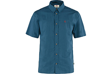 Image of Fjallraven Ovik Lite Short Sleeve Shirt - Mens, Uncle Blue, Small, F87038-520-S