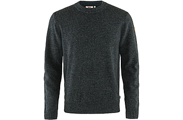 Image of Fjallraven Ovik Round-Neck Sweater - Mens, Dark Grey, Large, F87323-030-L
