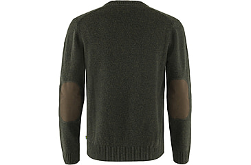 Image of Fjallraven Ovik Round-Neck Sweater - Mens, Dark Olive, Extra Large, F87323-633-XL