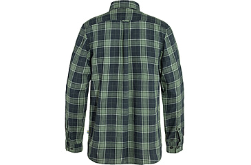 Image of Fjallraven Ovik Travel Long Sleeve Shirt - Mens, Dark Navy/Patina Green, Large, F87208-555-614-L