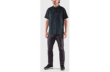 Image of Fjallraven Ovik Travel Short Sleeve Shirt - Mens, Dark Navy, 2XL, F87039-555-XXL