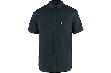 Image of Fjallraven Ovik Travel Short Sleeve Shirt - Mens, Dark Navy, 2XL, F87039-555-XXL