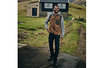 Image of Fjallraven Logo Hoodie - Mens, Grey-Melange, Large, F84144-020-999-L