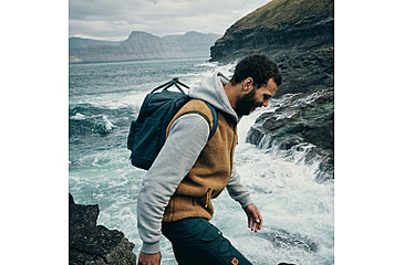 Image of Fjallraven Logo Hoodie - Mens, Grey-Melange, Large, F84144-020-999-L