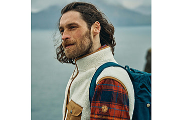 Image of Fjallraven Ovik Lite Padded Shirt - Mens, Autumn Leaf-Dark Navy, Medium, F87069-215-555-M