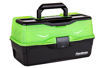 Image of Flambeau 3 Tray Classic Tackle Box, Frost Green/Black, 6383FG