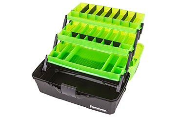 Image of Flambeau 3 Tray Classic Tackle Box, Frost Green/Black, 6383FG