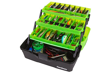 Image of Flambeau 3 Tray Classic Tackle Box, Frost Green/Black, 6383FG