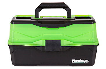Image of Flambeau 3 Tray Classic Tackle Box, Frost Green/Black, 6383FG