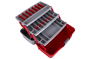 Image of Flambeau 3 Tray Classic Tackle Box, Red/Gray, 6383TB
