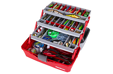 Image of Flambeau 3 Tray Classic Tackle Box, Red/Gray, 6383TB