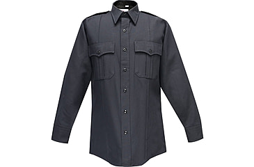Image of Flying Cross Command Polyester LS Shirt w/ Zipper &amp; Convertible Sport Collar - Men's, LAPD Navy, 16in Neck, 36/37in Sleeve, 35W78Z861603637