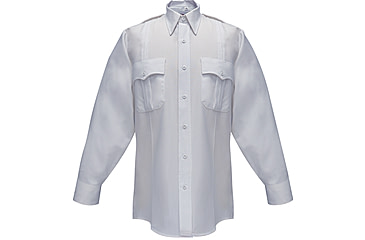 Image of Flying Cross Command Long Sleeve Shirt w/ Zipper &amp; Convertible Sport Collar - Men's, White, 15in Neck, 32/33in Sleeve, 33W78Z001503233