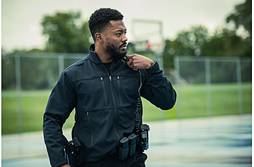 Image of Flying Cross Dutyguard Full Zip Softshell Jacket - Mens, LAPD Navy, Long, Large, 5740086LARGELONG